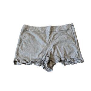 LOFT dressy shorts, Size Women's 8; Black & White knit/Gray; Side zipper